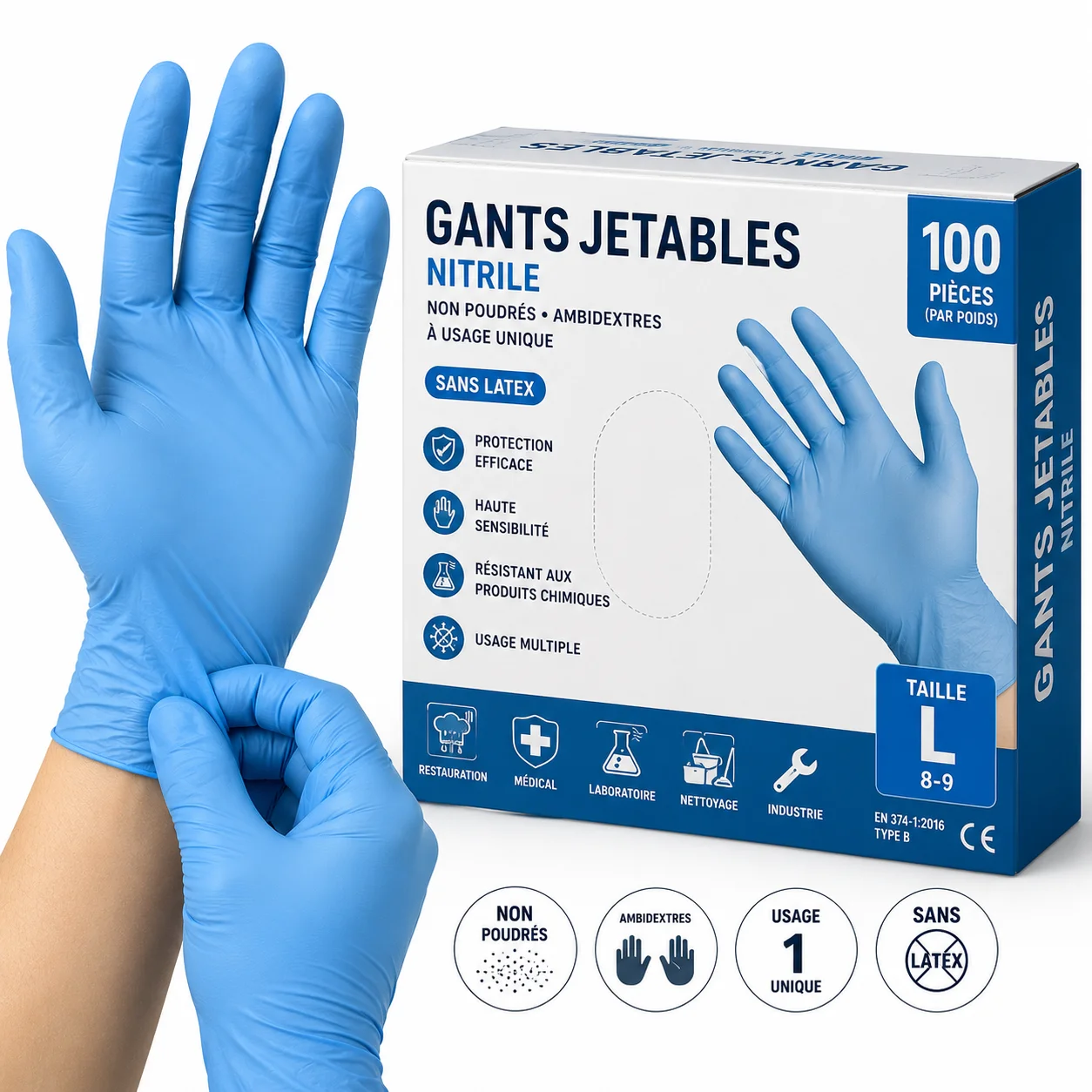 Gants jetables